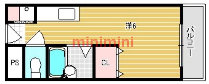 メルクマールK(1K/2階)の間取り写真