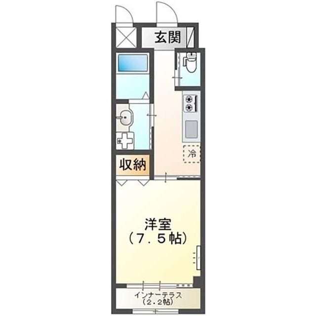 土浦市中村南 店舗アパート工事(1K/2階)の間取り写真