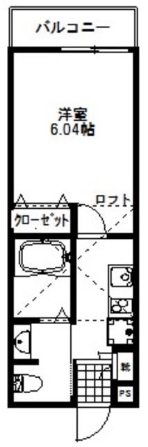 レアージュ平井(1K/2階)の間取り写真
