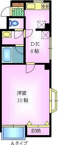 ラ・ビスタ丸の内(1DK/3階)の間取り写真