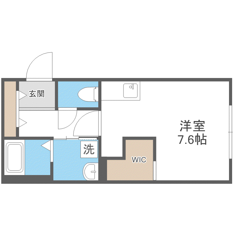 カレラ豊平2ND(1K/3階)の間取り写真