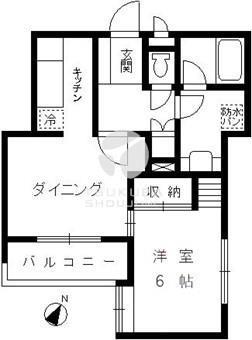 LESPOIR(1LDK/3階)の間取り写真
