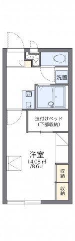 レオパレスLADY GREY(1K/1階)の間取り写真