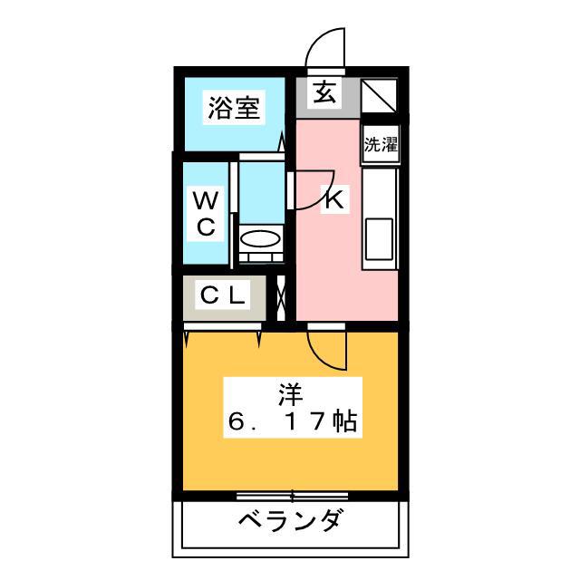 RAFFINE芝(1K/1階)の間取り写真