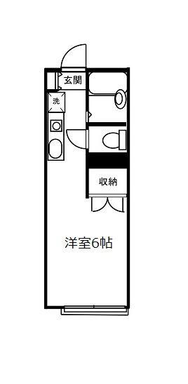 マザーグース(ワンルーム/1階)の間取り写真