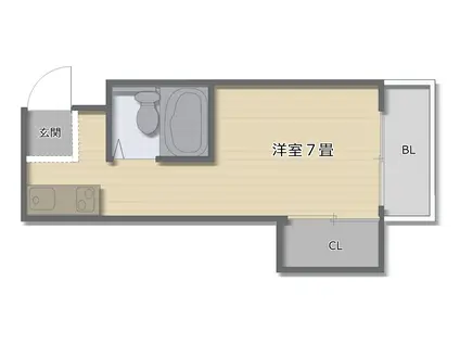 えび寿マンション(ワンルーム/5階)の間取り写真
