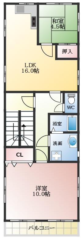 古市駅前ビル 4階(2LDK/4階)の間取り写真