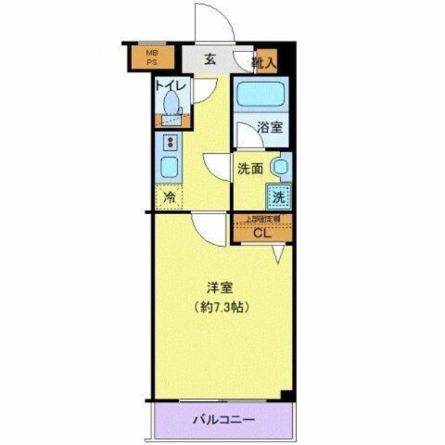 クレヴィスタ柴又(1K/2階)の間取り写真