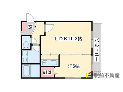 ステラ白木原(1LDK/2階)の間取り写真