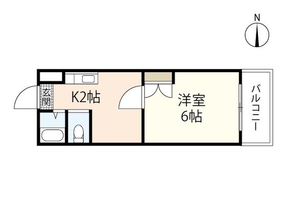 章栄NO10(1K/2階)の間取り写真