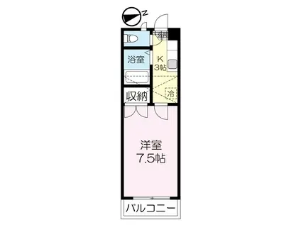 タプロコート貝ヶ森(1K/1階)の間取り写真