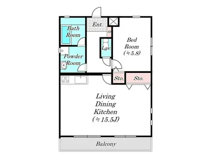 エターナルモーム(1LDK/4階)の間取り写真