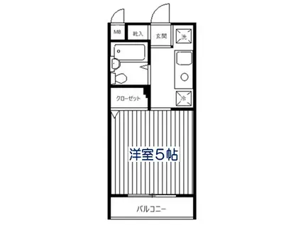 フォンティーヌ明大前(1K/1階)の間取り写真
