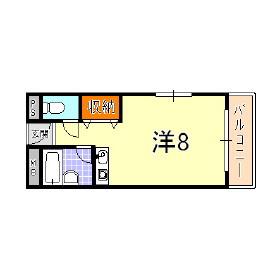 ドウェル本山(ワンルーム/4階)の間取り写真