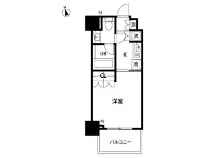 CENTRAL GINNZA(1K/7階)の間取り写真