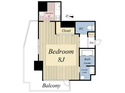 リックアート亀戸(1K/6階)の間取り写真