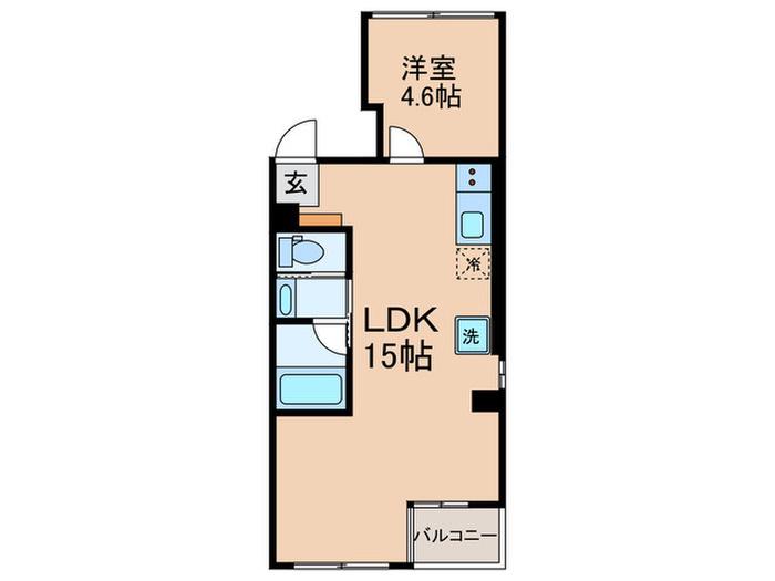 デイジーハウス(1LDK/1階)の間取り写真