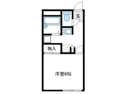 レオパレスアトリオ(1K/1階)の間取り写真