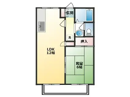 アーバニティテラス(1LDK/1階)の間取り写真