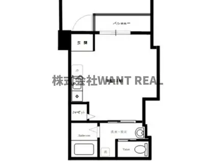 根本ビル(ワンルーム/1階)の間取り写真