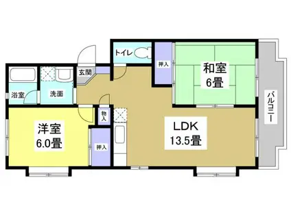 メゾン・ルネピア(2LDK/2階)の間取り写真