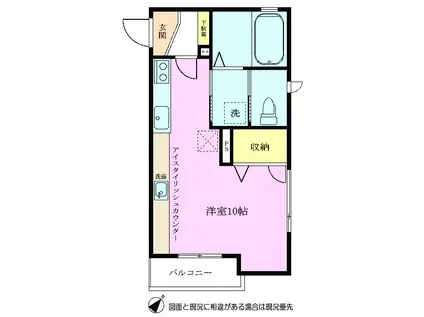 ベーネ アジェンテII(ワンルーム/3階)の間取り写真