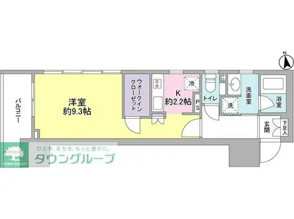 スタイリオ品川中延(1K/13階)の間取り写真