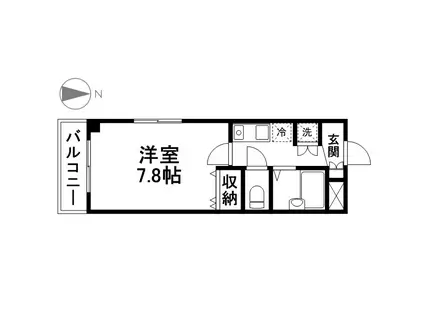 サンモール四季III(1K/2階)の間取り写真