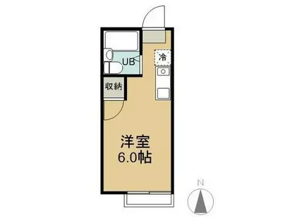 コーポ光(ワンルーム/1階)の間取り写真