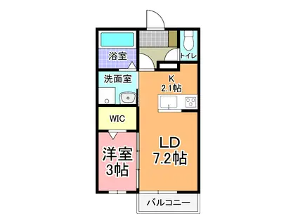 シエル メゾンL(1LDK/1階)の間取り写真