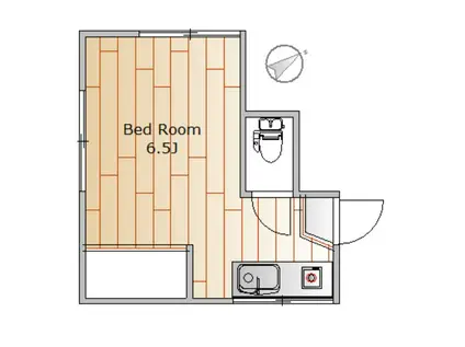 YKヘリテイジ深沢(ワンルーム/4階)の間取り写真