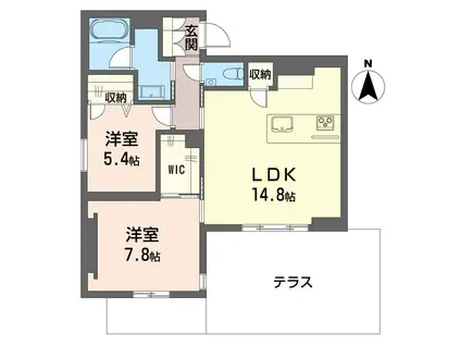 フルリアージュ(2LDK/3階)の間取り写真