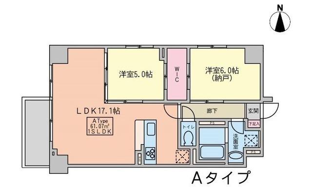 LA PRIMA GRANDE(1SLDK/2階)の間取り写真