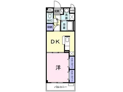 SUNCLAIRYOSHINO(1DK/2階)の間取り写真