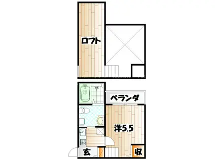 LINES STYLE(1K/1階)の間取り写真