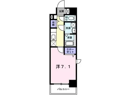 パルテノン(1K/2階)の間取り写真