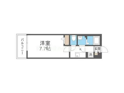 リブリ・茨木春日(1K/3階)の間取り写真