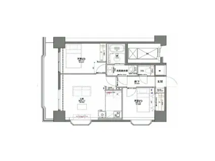 サンヴィレッヂ志木(2LDK/3階)の間取り写真