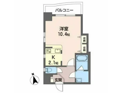 ウイング城南通(ワンルーム/6階)の間取り写真