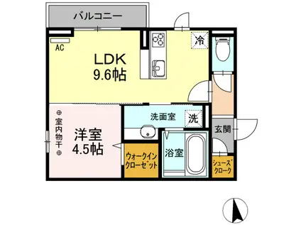 ガレリア ラッフィナート(1LDK/3階)の間取り写真