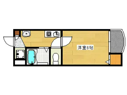 カーサマロン(1K/4階)の間取り写真