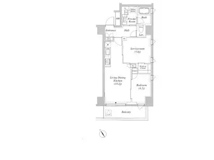 カーサスプレンディッド小石川(1SLDK/4階)の間取り写真