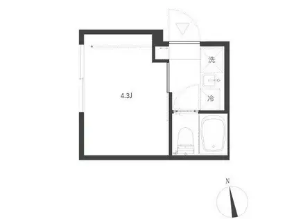 ST214(1K/1階)の間取り写真