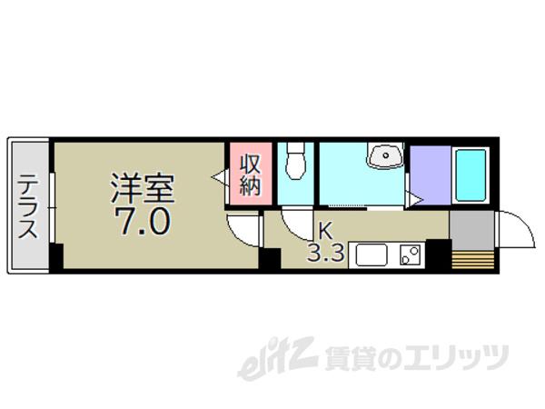 アーバンプロムナードIII(1K/1階)の間取り写真