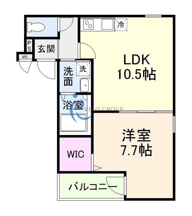 フジパレス今川公園V番館(1LDK/2階)の間取り写真