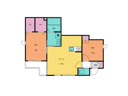 ステラ西東京(2LDK/1階)の間取り写真