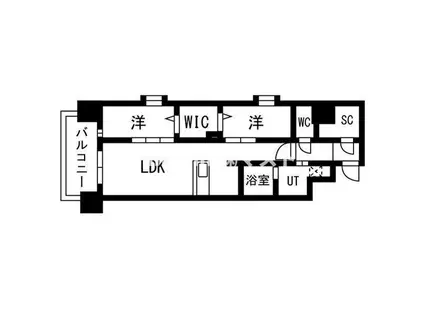 DRAW上本町(2LDK/2階)の間取り写真