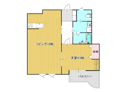 シャンボール・ド・クレB棟(1LDK/2階)の間取り写真