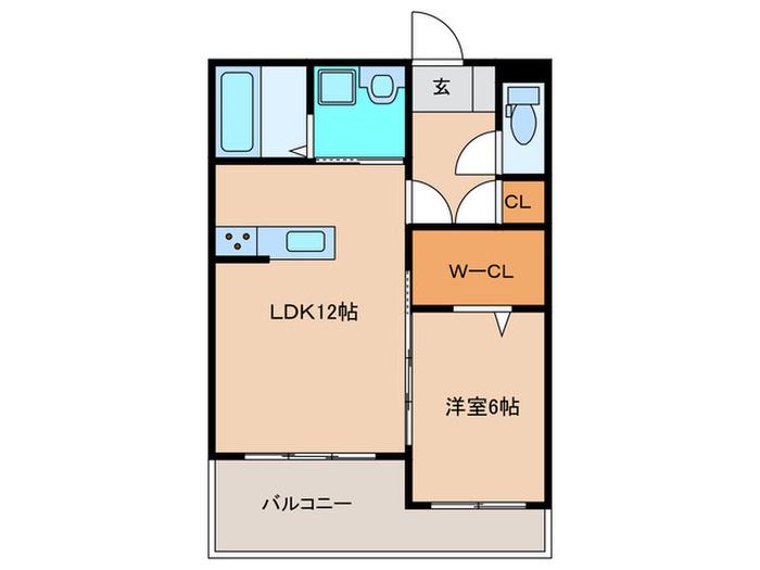 PHOENIX福間BAYSIDE(1LDK/4階)の間取り写真
