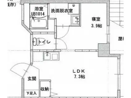 M TERRACE住吉(1LDK/2階)の間取り写真